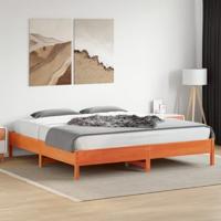 Bedframe massief grenenhout wasbruin 200x200 cm - thumbnail