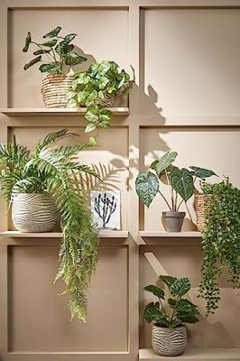 Mica Decorations kunst hangplant pothos 44cm groen