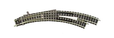 N Fleischmann Piccolo (met ballastbed) 9169 Gebogen wissel, Rechts 45 ° 356.5 mm, 420 mm 1 stuk(s)