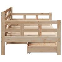 Slaapbank met lades 90x200 cm massief grenenhout - thumbnail