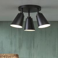 its about RoMi Plafondlamp 'Bremen' 3-lamps, kleur Zwart - thumbnail
