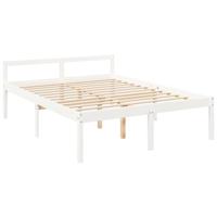 Bedframe massief grenenhout wit 150x200 cm 5FT king - thumbnail