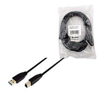 LogiLink USB-kabel USB 3.2 Gen1 (USB 3.0 / USB 3.1 Gen1) USB-A stekker, USB-B stekker 1.00 m Zwart CU0023 - thumbnail