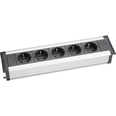 EVOline 159610011700 Stekkerdoos 5-voudig Aluminium, Zwart Randaarde stekker 1 stuk(s) EVOline 159610011700 Stekkerdoos 5-voudig Aluminium, Zwart Randaarde stekker 1 stuk(s)