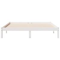 Bedframe extra lang zonder matras grenenhout wit 140x210 cm - thumbnail
