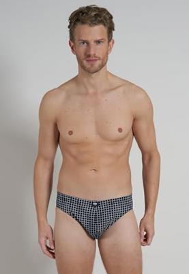 3-pak heren slips - Foxe-packet 2270 - navy ruit - Geruite 100% katoenen heren onderbroeken