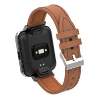 Leren band met case - Bruin - Xiaomi Redmi Watch 2 (Lite) - thumbnail