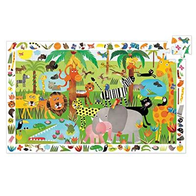 Observatiepuzzel De jungle 35 stuks DJECO multi-gekleurd