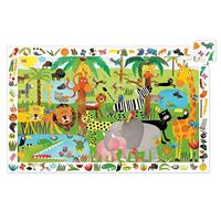 Observatiepuzzel De jungle 35 stuks DJECO multi-gekleurd - thumbnail