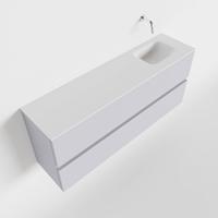 MONDIAZ ADA 120cm toiletmeubel cale. LEX wastafel talc rechts zonder kraangat - thumbnail