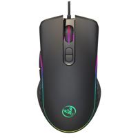 HXSJ A867 USB 6400DPI vier-Speed instelbare RGB-verlichting bedrade E-sport gaming muis lengte: 1.5 m - thumbnail