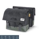 Gerecyclede dubbele fietstas Urban Proof 40 liter - groen/grijs - thumbnail