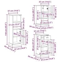 Badkamermeubelset VIGO 5 pcs Honingbruin 37 x 34 x 110 cm - thumbnail