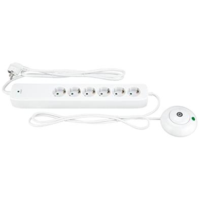 REV 00251201 Stekkerdoos met schakelaar 6-voudig Wit Randaarde stekker 1 stuk(s)