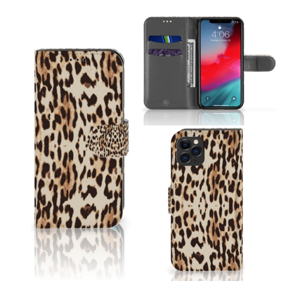 Apple iPhone 11 Pro | Telefoonhoesje | Met pasjeshouder | Leopard Apple iPhone 11 Pro | Telefoonhoesje | Met pasjeshouder | Leopard