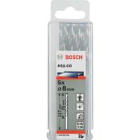 Bosch Accessories 2608585894 HSS Metaal-spiraalboor 8 mm Gezamenlijke lengte 117 mm Kobalt DIN 338 Cilinderschacht 5 stuk(s) - thumbnail