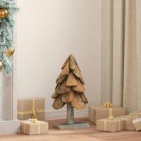 VidaXL Kerstboom met standaard bruin 61 cm massief teakhout - thumbnail