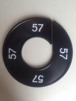 Maatring 9cm zwart/wit 57 - thumbnail