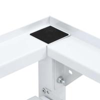 Wasmachineverhoger met uittrekbaar schap wit - thumbnail