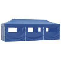 Vouwtent pop-up met 8 zijwanden 3x9 m blauw - thumbnail