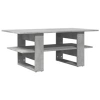 Salontafel 102x55x42 cm bewerkt hout betongrijs - thumbnail