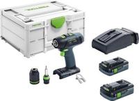 Festool T 18+3 HPC 4,0 I-Plus Accu Schroefboormachine 18V 4.0Ah in Systainer - 576446 - thumbnail