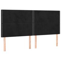 Bedframe zonder matras 160x200 cm fluweel zwart - thumbnail