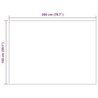 VidaXL Gooi deken marineblauw 200 x 150 cm fleece - thumbnail