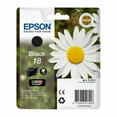 Epson C13T18014022 5.2ml 175pagina's Zwart inktcartridge - thumbnail