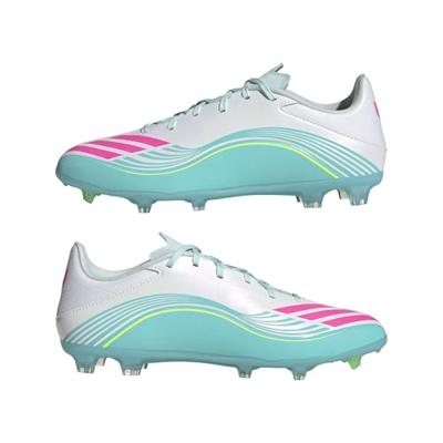 adidas F50 Messi League Gras / Kunstgras Voetbalschoenen (MG) Wit Turquoise Roze