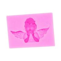 2 stuks Angel shape fondant cake silicone schimmel aroma zachte klei klei kunststof decoratie (roze) - thumbnail