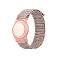 AirTag nylon loop bandje - M/L - Zand roze - thumbnail