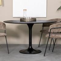 LABEL51 Ronde Eettafel 'Otto' Zwart Mangohout, 130cm - thumbnail