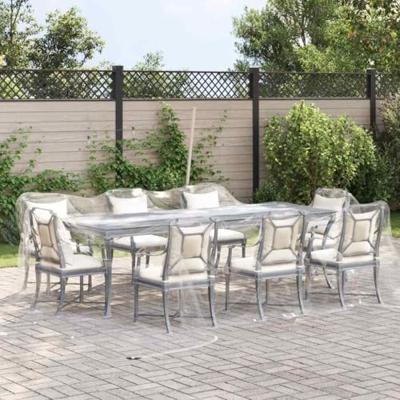 VidaXL Doorzichtig zeildoek met zeilringen 5x6 m pvc