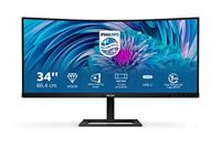 Philips Monitore 346E2CUAE/00 LED-monitor Energielabel F (A - G) 86.4 cm (34 inch) 3440 x 1440 Pixel 21:9 4 ms HDMI, DisplayPort, Audio-Line-out, USB-C, USB-A - thumbnail