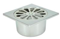 Riko doucheput met onderuitlaat 10 x 10 cm chroom - thumbnail