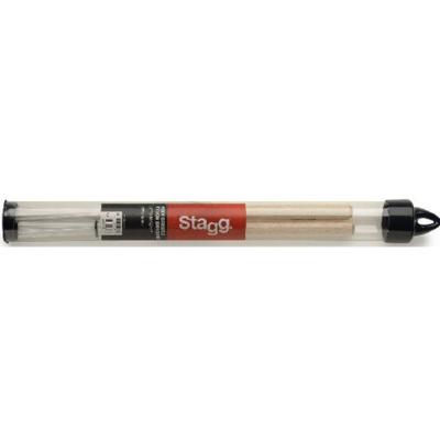 Stagg SBRU10-WN nylon brushes met houten greep - thumbnail