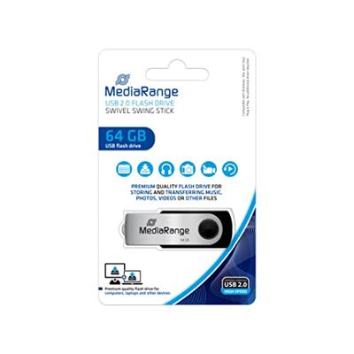 MediaRange 64GB USB 2.0 USB flash drive USB Type-A / Micro-USB Zwart, Zilver