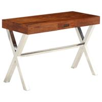 Bureau 110x50x76 cm massief acaciahout en honingafwerking - thumbnail