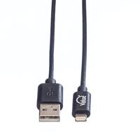 VALUE USB 2.0-synchronisatie- en oplaadkabel met 8pin-connector, 1 m - thumbnail