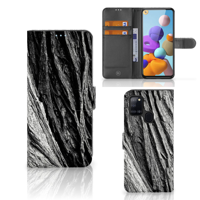 Book Style Case Samsung Galaxy A21s Boomschors Grijs - thumbnail
