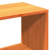 Bed met boekenkast zonder matras grenenhout wasbruin 140x190 cm - thumbnail