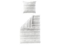 Bierbaum Renforcé dekbedovertrek (Grijs/wit gestreept, 155 x 220 cm) - thumbnail