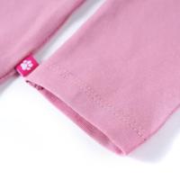 Kindershirt met lange mouwen konijnenprint 116 rozebruin - thumbnail