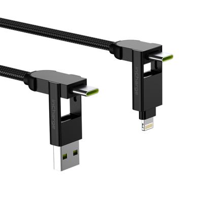 Rolling Square inCharge X Max | Alles in één kabel voor o.a. iPhone, Android, USB C en meer - Zwart