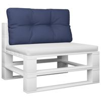 VidaXL Palletkussen 80x40x12 cm stof marineblauw - thumbnail