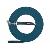 TRIXIE HONDENRIEM SLEEPLIJN MET RUBBER BEKLEED PETROL S/M 15 MTR X 1,5 CM - thumbnail