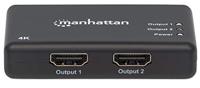 Manhattan 207669 2 poorten HDMI-splitter 4096 x 2160 Pixel Zwart - thumbnail