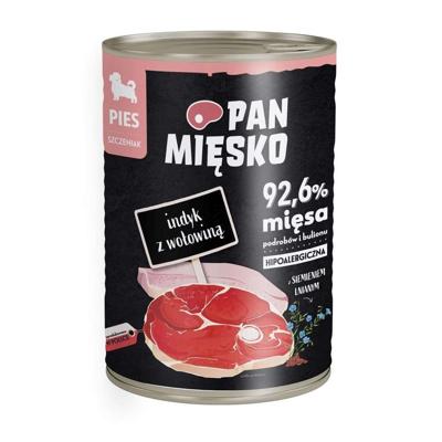 PAN MIĘSKO Puppy Kalkoen met rundvlees - natvoer voor honden - 400g