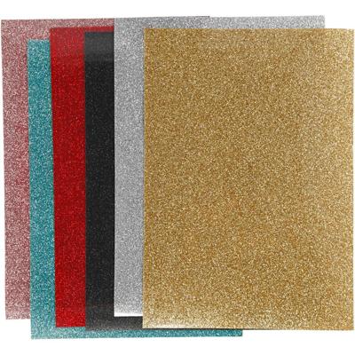 Creativ Company Opstrijkfolie, vel 148x210 mm, glitter, diverse kleuren, 6 vel/ 1 doos
